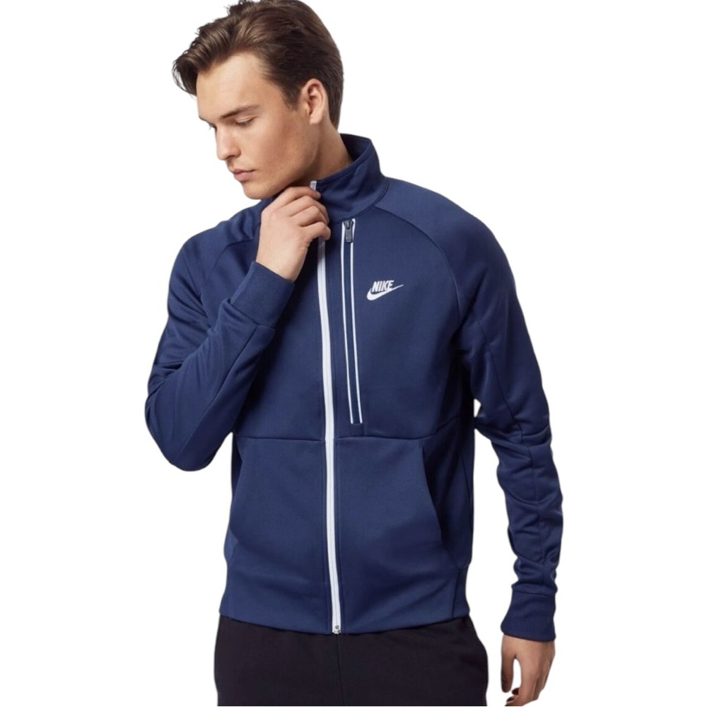 Blue Nike Zip Up Sweater (M)